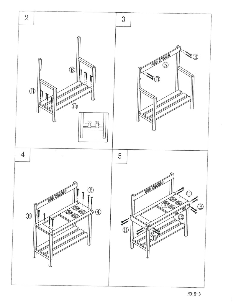 Childrens Mud Kitchen Bench