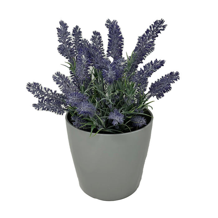 7" Gray Round Self-Watering Bamboo Pot