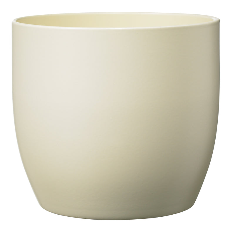5.1" Matte Cream Ceramic Basel Fashion Pot