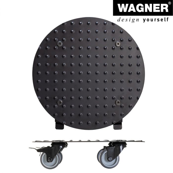 11.8" Black Round Aluminum Plant Caddy