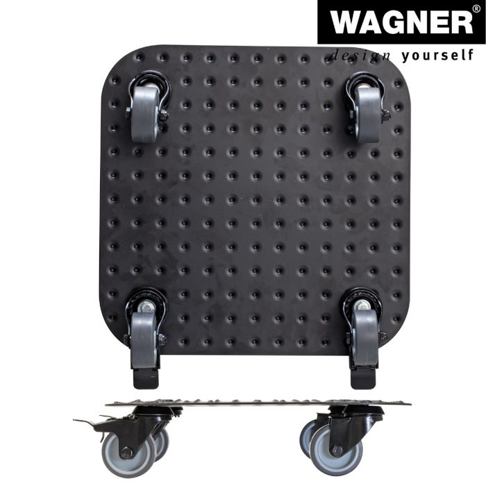 11.4" Black Square Aluminum Plant Caddy