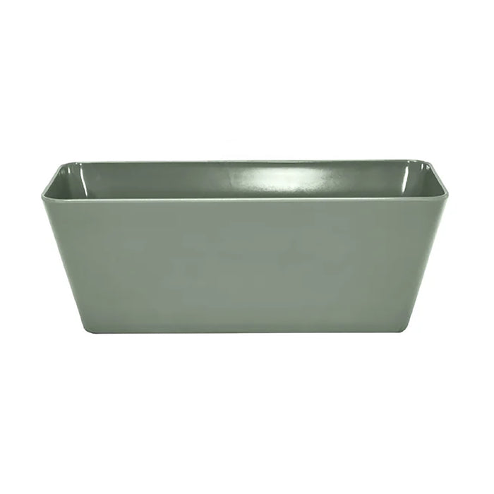 16" Sage Green Rectangular Self-Watering Bamboo Planter