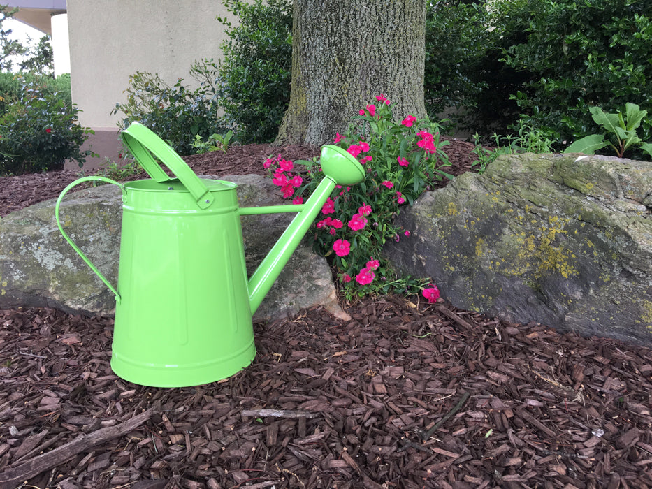 2.1 gal Green Metal Watering Can/Memory Foam Kneel Cushion