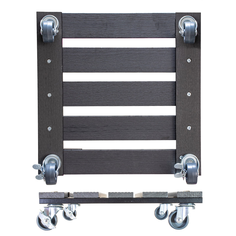 11.4" Gray Square WPC Plant Caddy