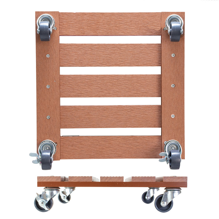 11.4" Terra Cotta Square WPC Plant Caddy