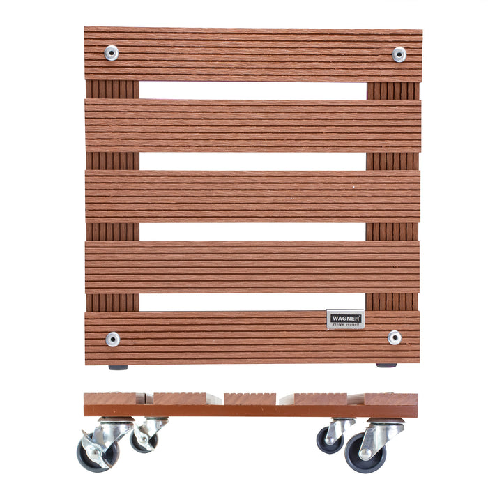 11.4" Terra Cotta Square WPC Plant Caddy