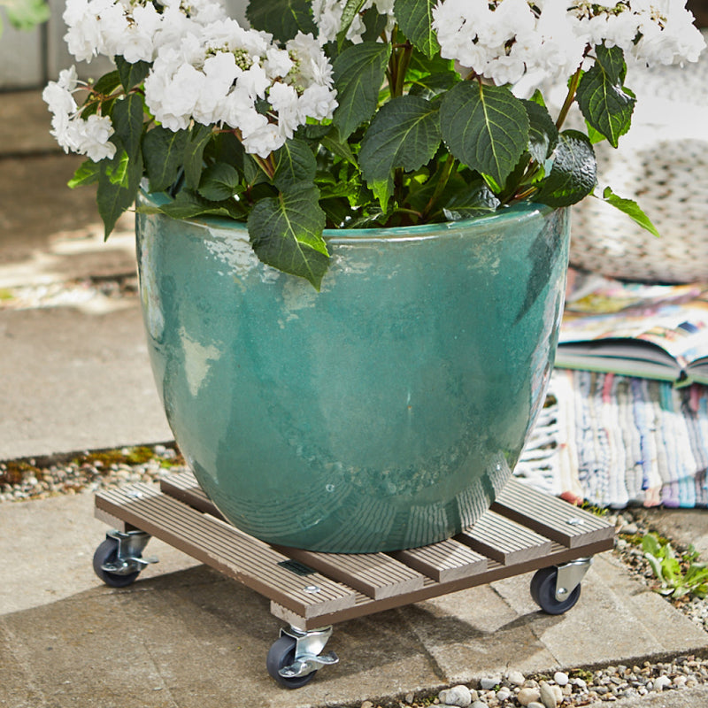 11.4" Taupe Square WPC Plant Caddy