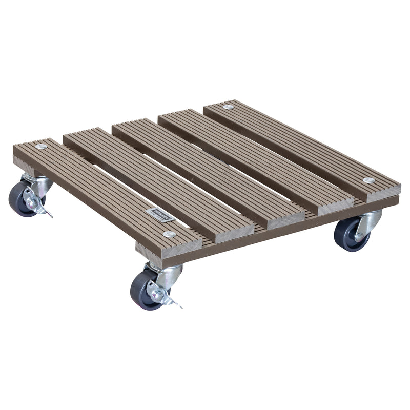 11.4" Taupe Square WPC Plant Caddy