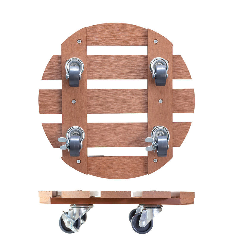11.4" Terra Cotta Round WPC Plant Caddy