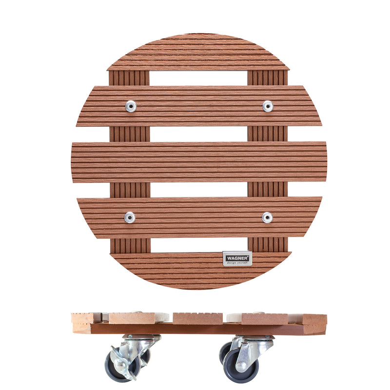 11.4" Terra Cotta Round WPC Plant Caddy