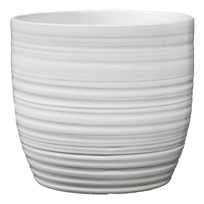6.3" White Ceramic Bergamo Pot