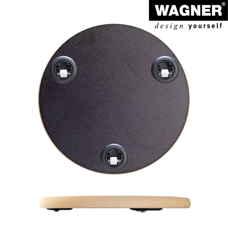 11.4" Black Round Rollo Decor Plant Caddy