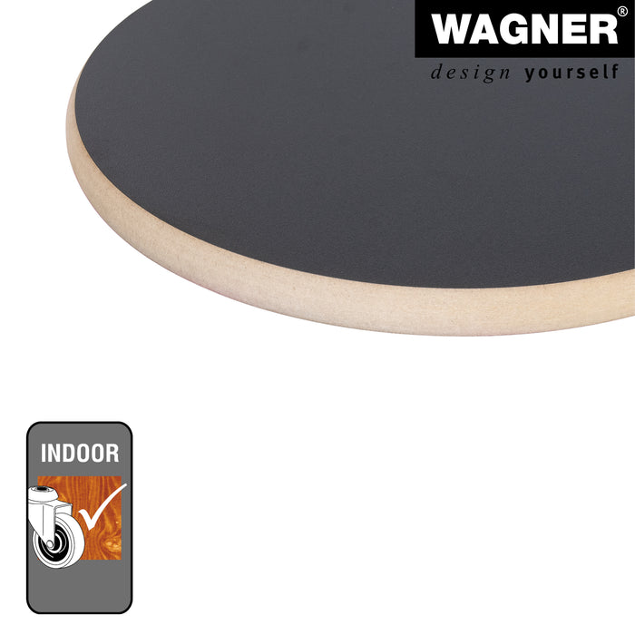 11.4" Black Round Rollo Decor Plant Caddy