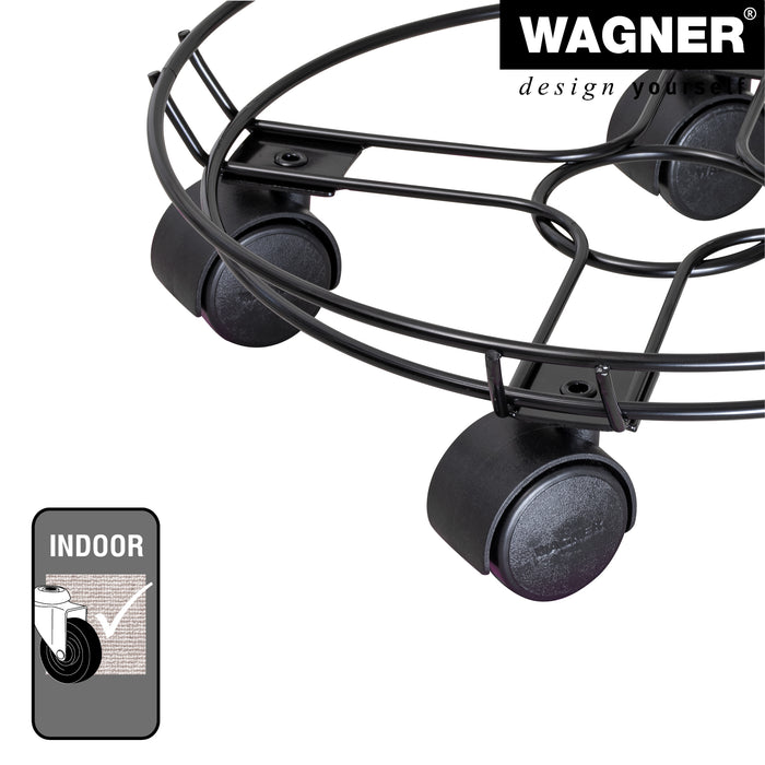 11.8" Black Round Wire Plant Caddy