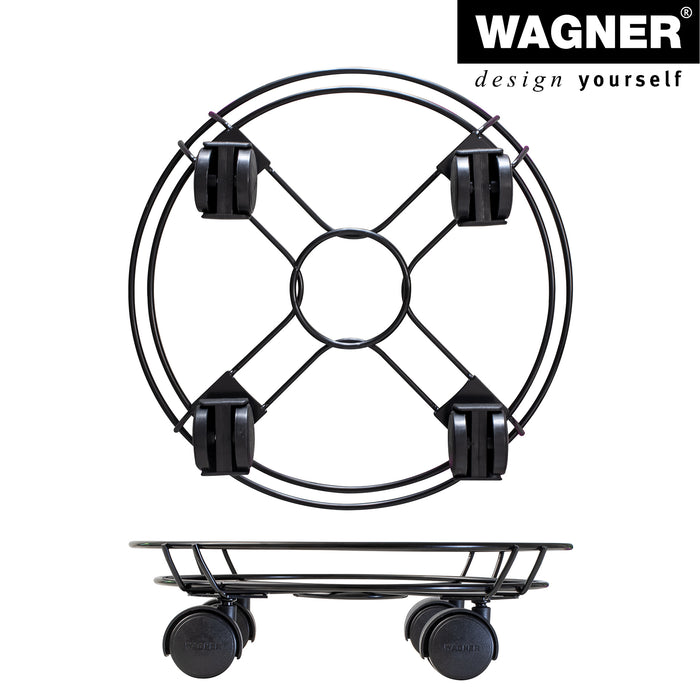 11.8" Black Round Wire Plant Caddy