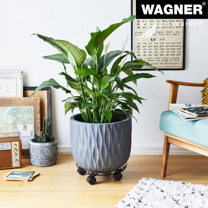 11.8" Black Round Wire Plant Caddy