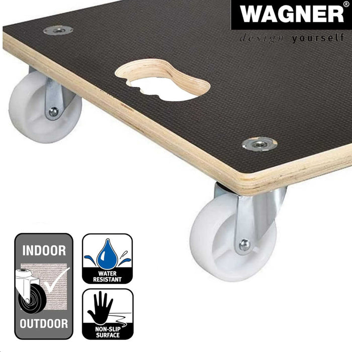 15" Black Square MaxiGrip Plant Caddy