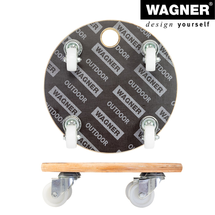 11.4" Black Round MaxiGrip Plant Caddy