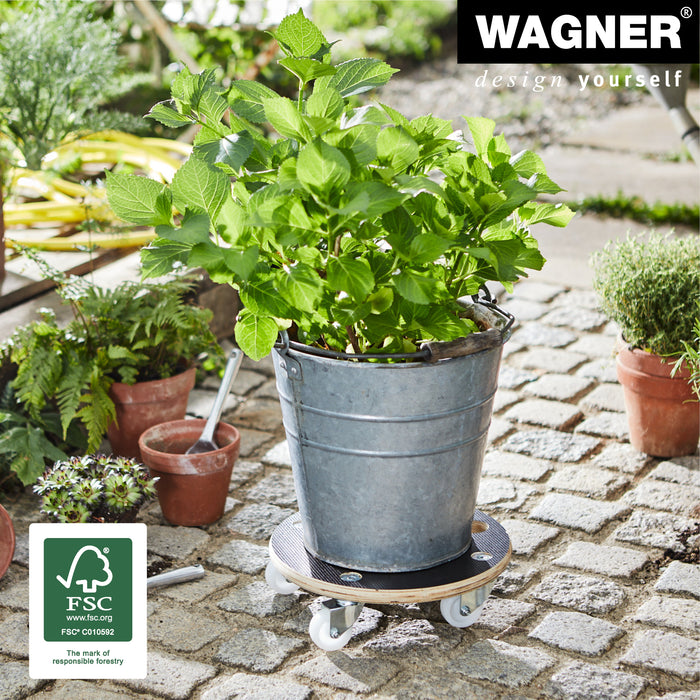 11.4" Black Round MaxiGrip Plant Caddy