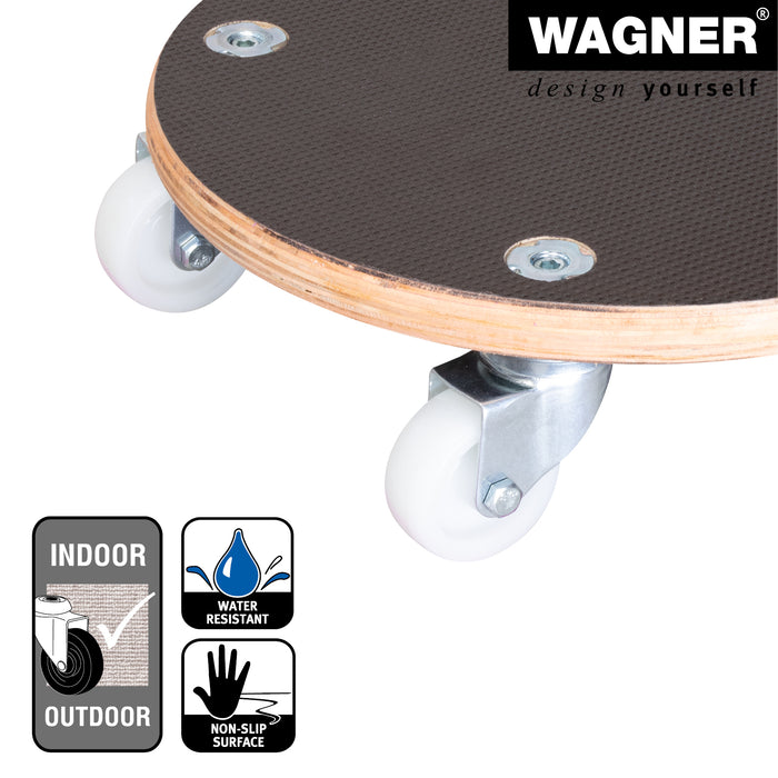 11.4" Black Round MaxiGrip Plant Caddy