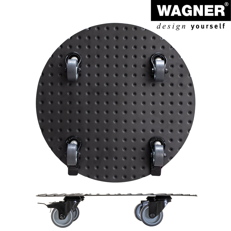 15" Black Round Aluminum Plant Caddy