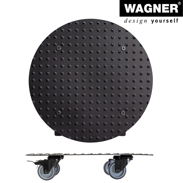 15" Black Round Aluminum Plant Caddy