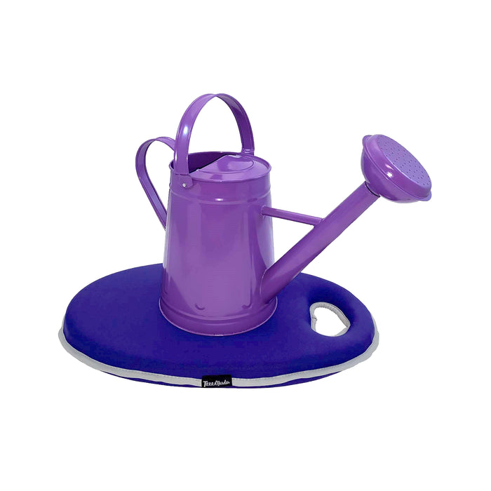 1.2 gal Violet Metal Watering Can/Memory Foam Kneel Cushion