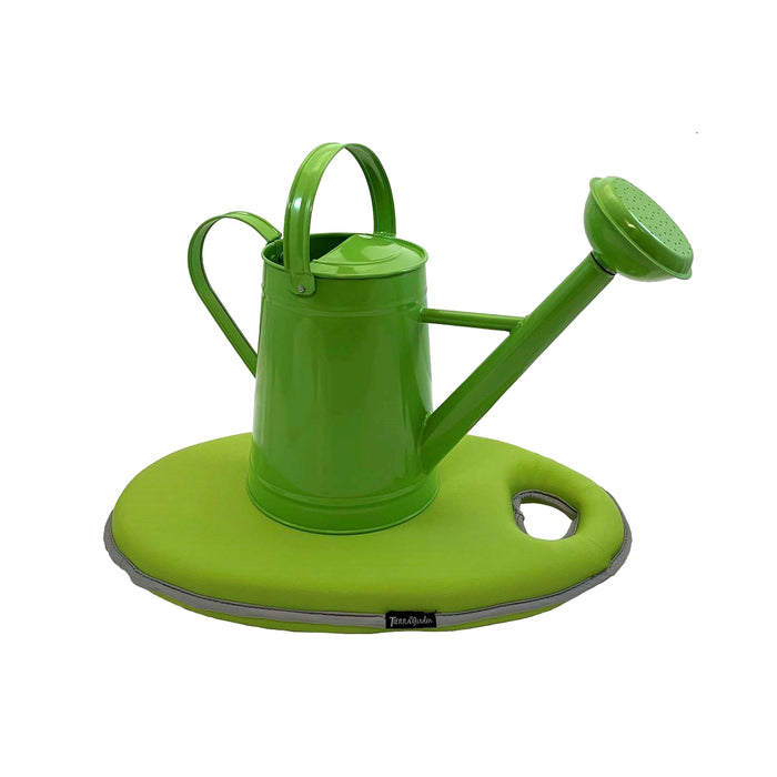 1.2 gal Green Metal Watering Can/Memory Foam Kneel Cushion