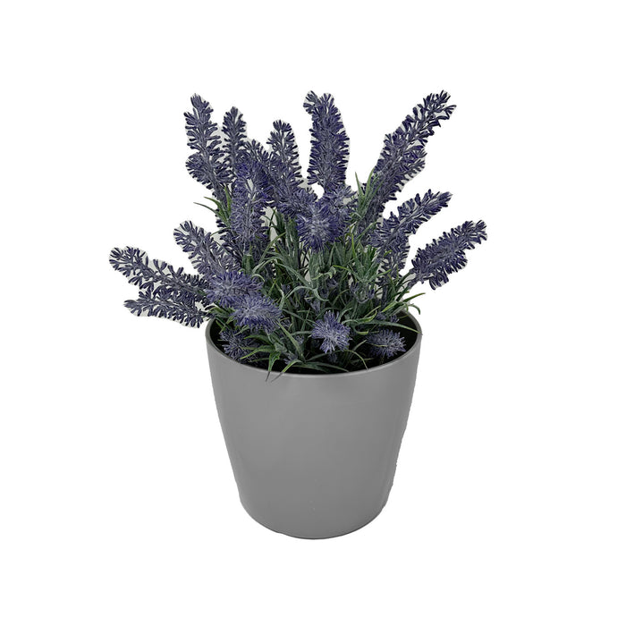 5" Gray Round Self-Watering Bamboo Pot