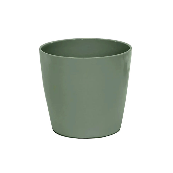 5" Sage Green Round Self-Watering Bamboo Pot