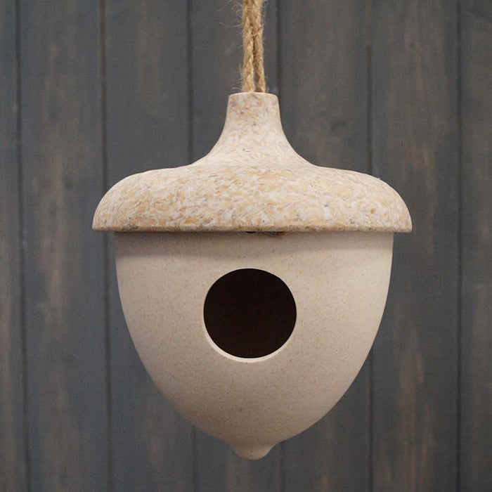 7.4" Hanging Acorn Birdhouse - Chaff and Bamboo