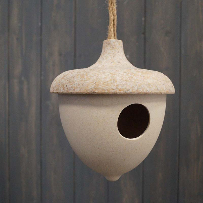 7.4" Hanging Acorn Birdhouse - Chaff and Bamboo