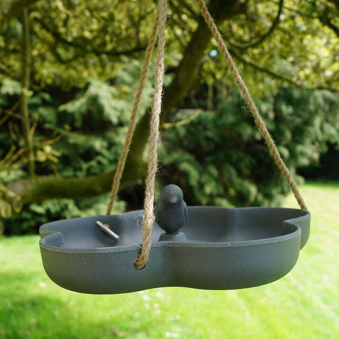 9.2" Anthracite Hanging Bird Bath/Feeder - Bamboo