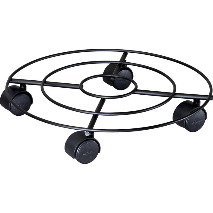 11.8" Round Black Wire Plant Caddy