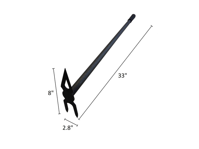 DeWit Comby Hoe - 2 Tine Cultivator /  Diamond Shaped Long Handle