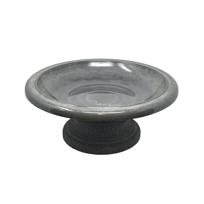 7.5" Gray Fiber Clay Birdbath