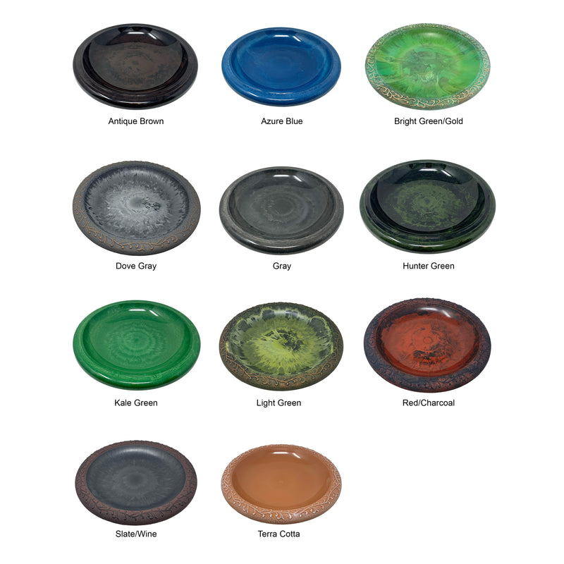 19" dia Terra Cotta Fiber Clay Birdbath Bowl