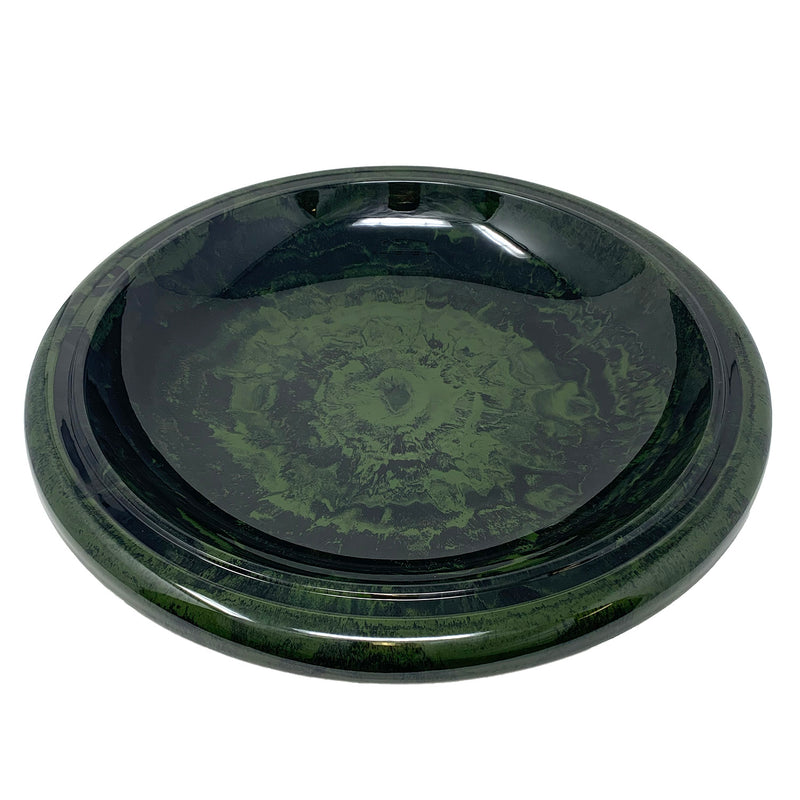 24" Hunter Green Fiber Clay Birdbath