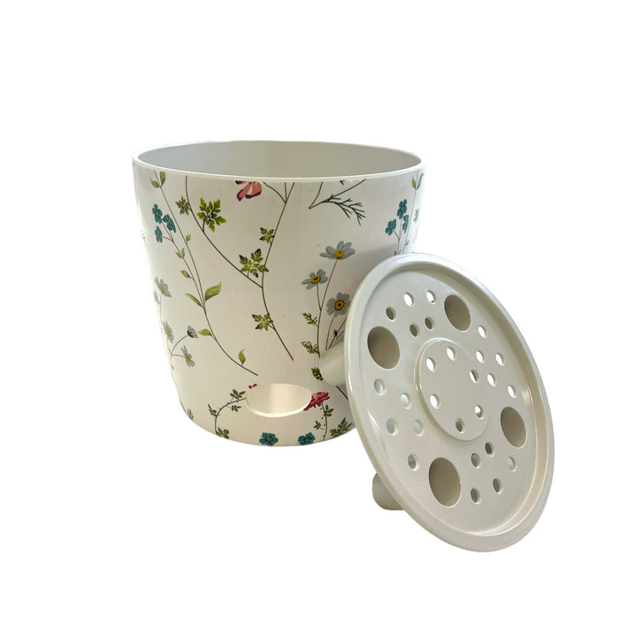5" Wildflower Round Self-Watering Bamboo Pot