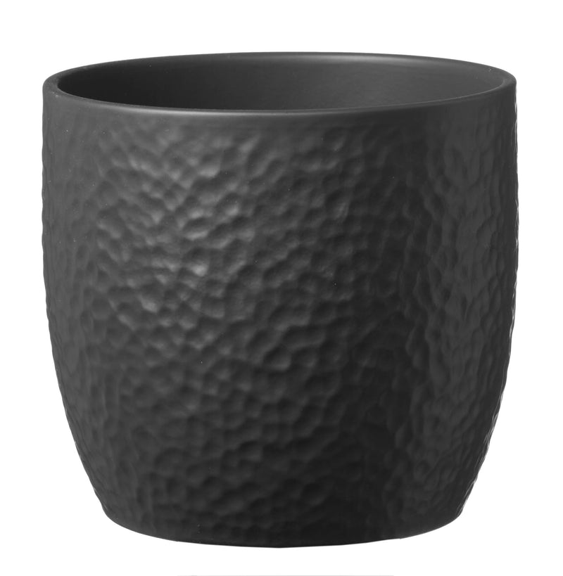 6.3" White 5.5" Silver 5.1" Anthracite 3 Piece Set of Ceramic Boston Pots