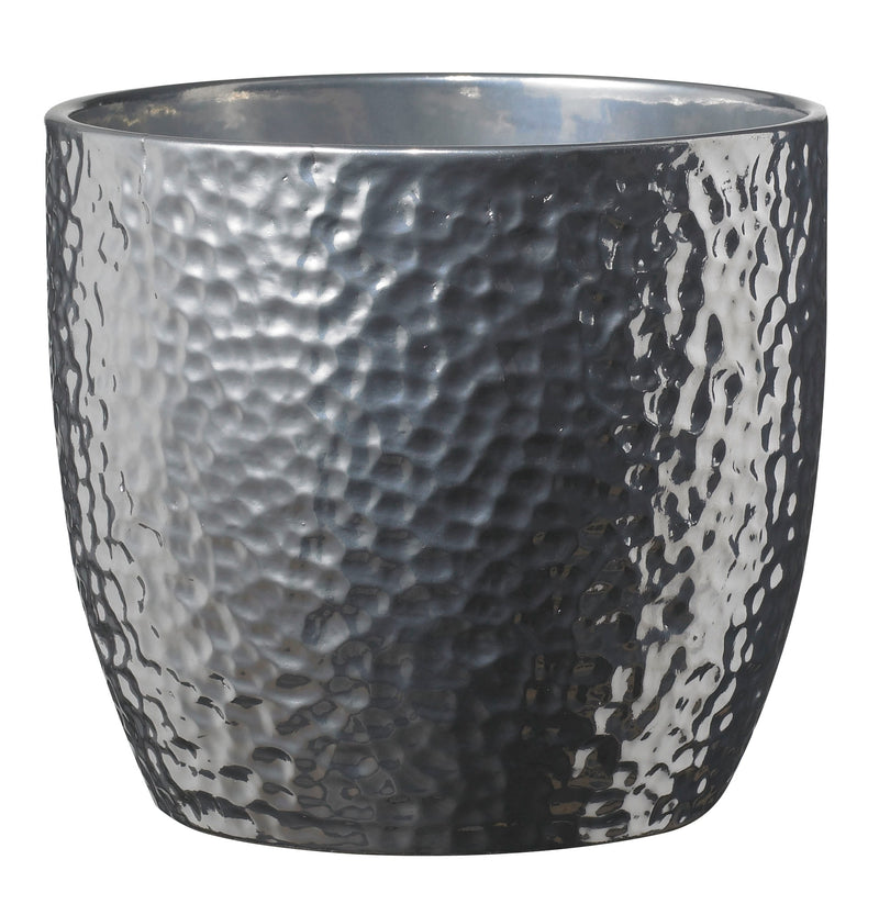 6.3" White 5.5" Silver 5.1" Anthracite 3 Piece Set of Ceramic Boston Pots