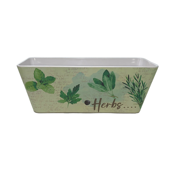 16" Herbs Rectangular Self-Watering Bamboo Planter
