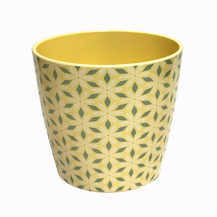 7" Mosaic Round Self-Watering Bamboo Pot