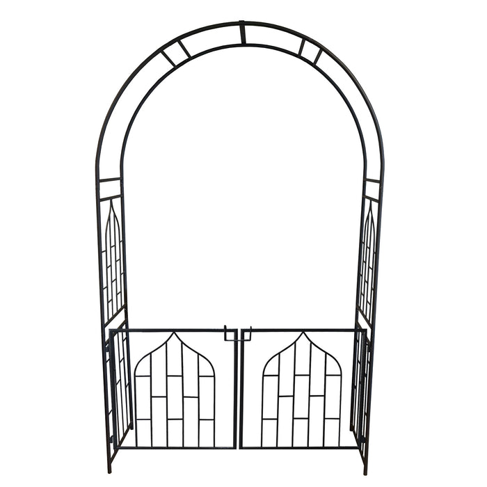 Garden Gateway Arch and Gate Set