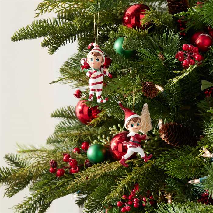 Santa's Jolly Elf Ornament (Set of 12)