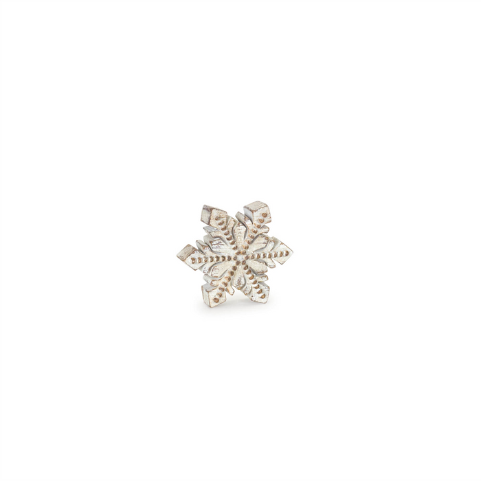 Beaded Wood Design Snowflake Decor (Set of 3)