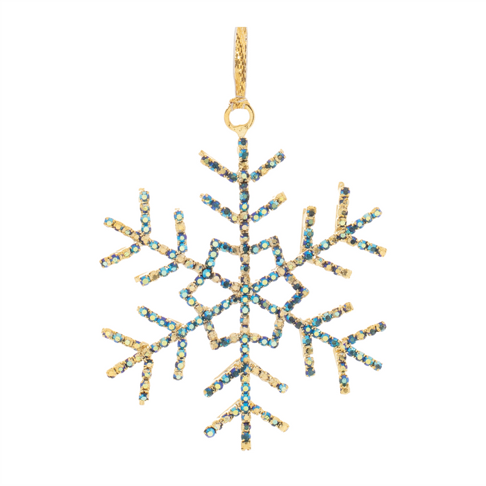 Jeweled Metal Snowflake Ornament (Set of 12)