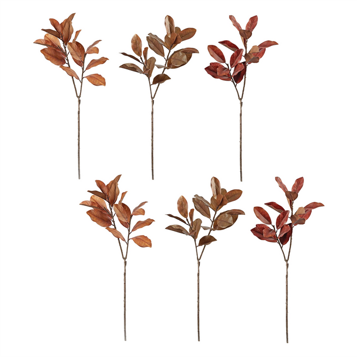 Fall Magnolia Leaf Spray (Set of 6)
