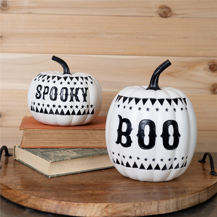 Spooky and Boo Pumpkin (Set of 2)