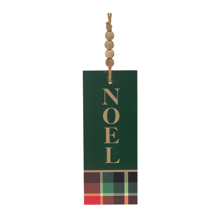 Wood Sentiment Tag Ornament (Set of 12)